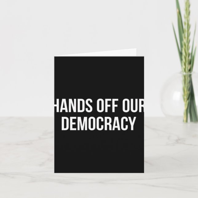 Tarjeta Sin nuestra democracia - (Anverso)