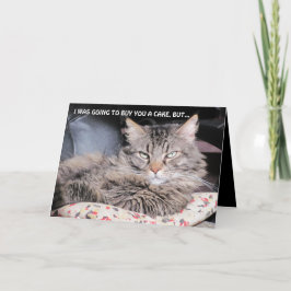 Tarjeta Sin pastel de cumpleaños, no puedo soportar tantas