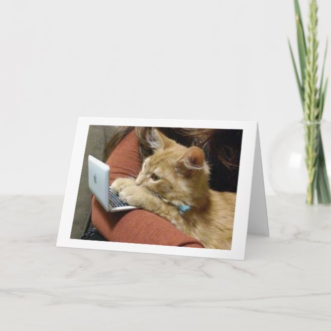 TARJETA SIN RONRONEOS, LES DESEO UNA FELIZ NAVIDAD (Anverso)