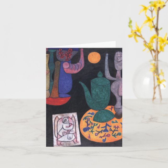 Tarjeta Sin título (Vida fija) de Paul Klee, Resumen de ar (flor amarilla)