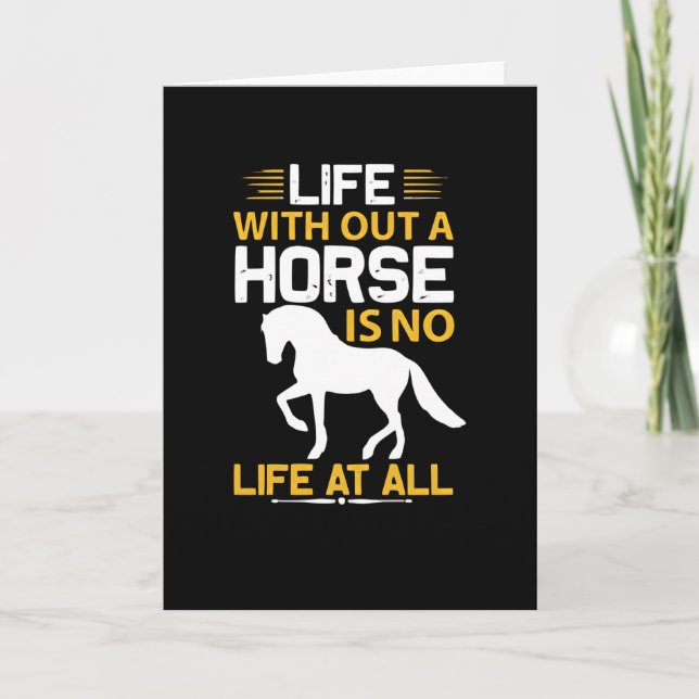 Tarjeta Sin un caballo no hay vida (Anverso)