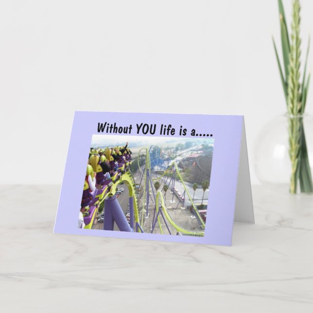 TARJETA SIN USTEDES LA VIDA ES UN VIAJE EN COSTA DE ROLLER (Anverso)