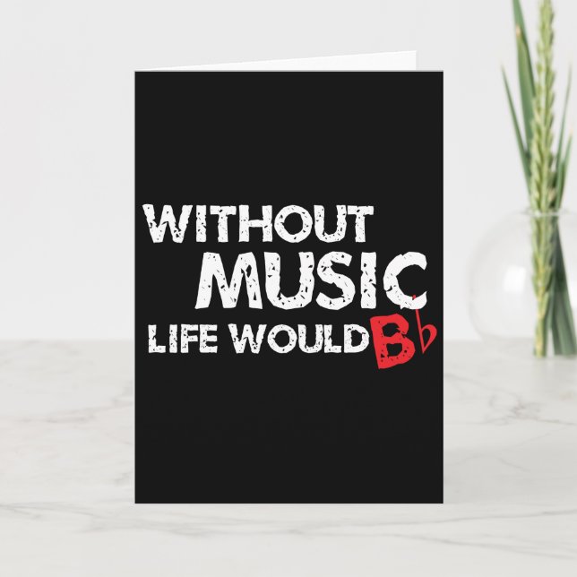 Tarjeta Sin vida musical sería plana (Anverso)