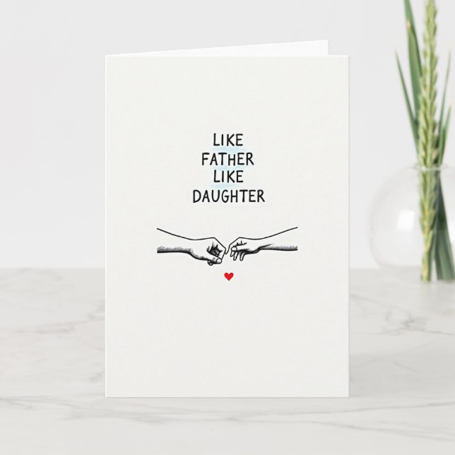 Tarjeta sincera de padre a hija (Anverso)