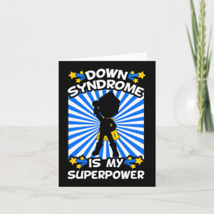 Tarjeta Síndrome de Down de superhéroe Conciencia Cromosom