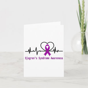 Tarjeta Síndrome de Sjogrens Conciencia Heartbeat Cinta pú