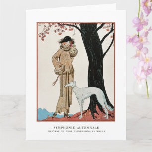 Tarjeta Sinfonía de Otoño-Ilustración de moda por G. Barbi