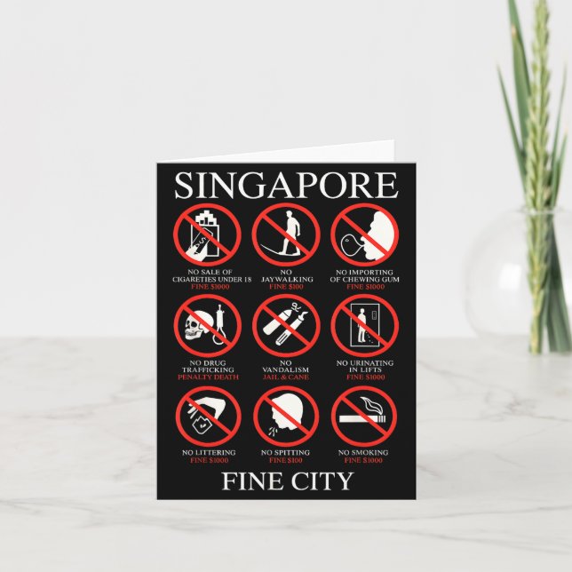 Tarjeta Singare Fine City Funny Rules  (Anverso)