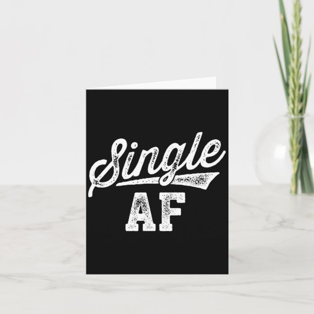 Tarjeta Single Af Funny Singles Awareness Day Anti-valenti (Anverso)
