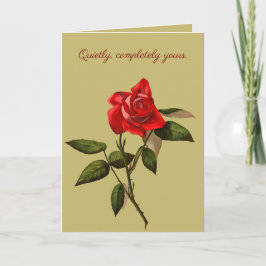 Tarjeta Single Stem Red Rose Isolated Vector Art