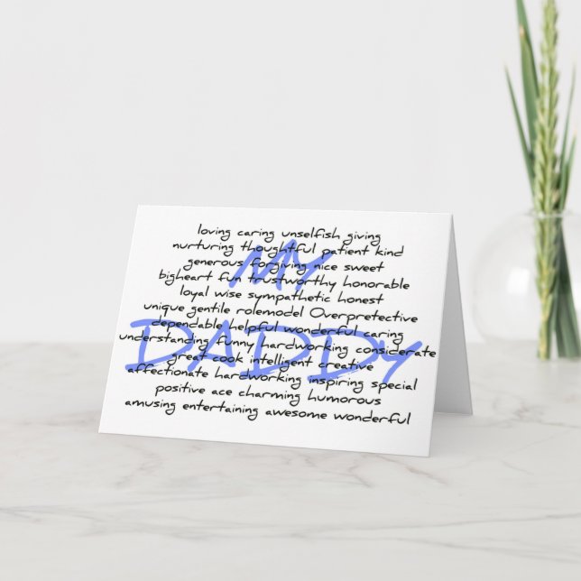Tarjeta Sinónimos Para Papi (Anverso)