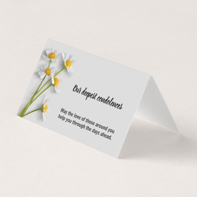 Tarjeta Sinthathy de Condolencia Floral (Anverso)