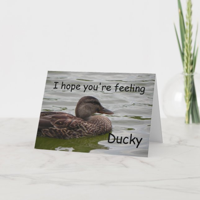Tarjeta Sintiéndose Ducky (Anverso)