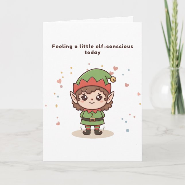 Tarjeta Sintiéndose un Poco Elf-Consciente Hoy Puchi Adora (Anverso)
