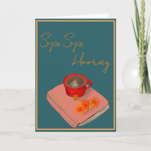 Tarjeta Sip Sip Hooray card (Anverso)