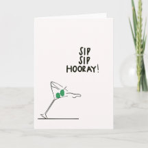 ¡Sip Sip Hooray!Tarjeta