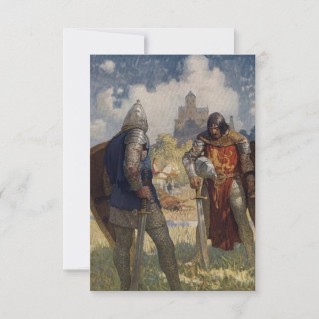 Tarjeta Sir Launcelot del Lago, Caballero de la Mesa Redon (Anverso)