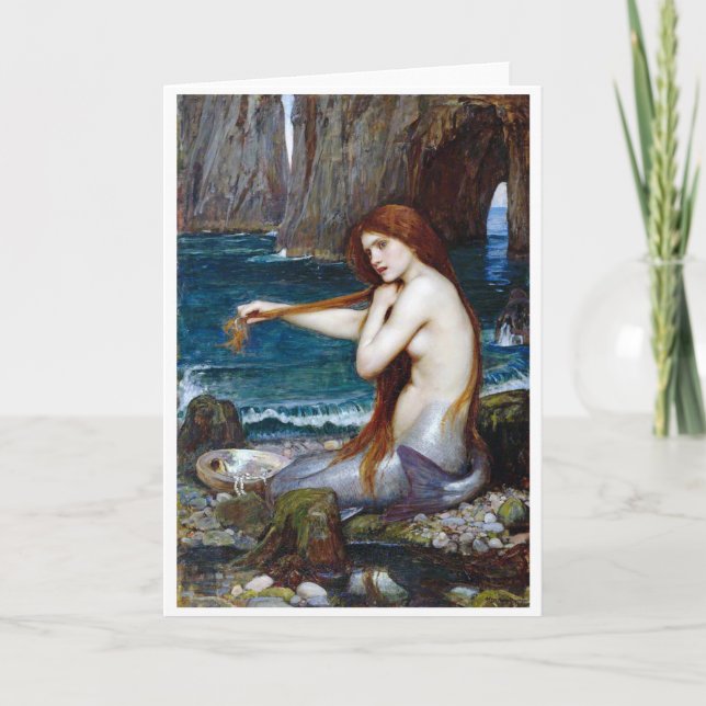 Tarjeta Sirena, John William Waterhouse (Anverso)