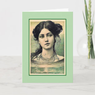 Tarjeta Sirena Pensativa