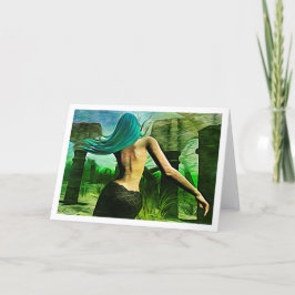Tarjeta Sirena que soña (notecard del estilo del