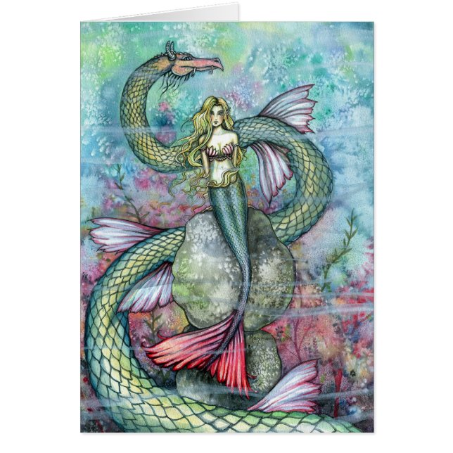 Tarjeta Sirena y Serpent Mar ~ Blank (Frente)