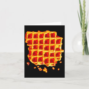 Tarjeta Sirope de Waffle Belga Desayuno Comida Snack Waffl