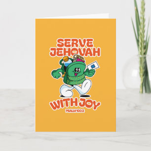 Tarjeta Sirve a Jehová con Regocijo – Salmo 100:2