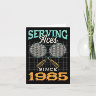 Tarjeta Sirviendo Aces desde 1985 Nacimiento de Badminton