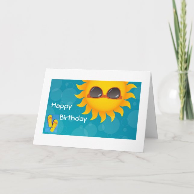 TARJETA "SIS-ESPERANZA QUE EL SOL BRILLE EN SU CUMPLEAÑOS (Anverso)