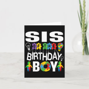 Tarjeta Sis Of The Birthday Boy Autism Herster