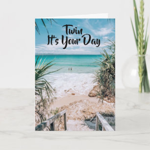 TARJETA **SIS** SUNSHINE / SKIES AZULES DESEOS DE CUMPLEAÑ
