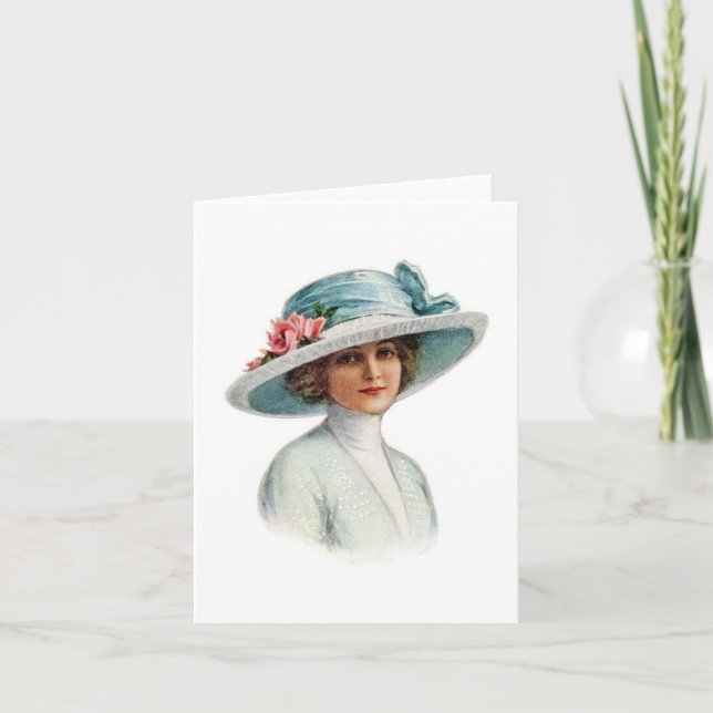 Tarjeta Sistema de sombrerería del vintage Notecard (4) (Anverso)