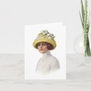 Tarjeta Sistema de sombrerería del vintage Notecard (6)