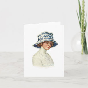 Tarjeta Sistema de sombrerería del vintage Notecard (7)