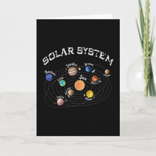Tarjeta Sistema solar planea conocimiento infantil espacio
