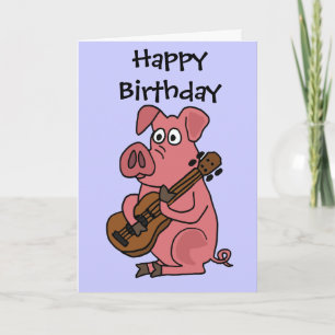 Tarjeta SISTEMAS DE PESOS AMERICANOS cerdo divertido que