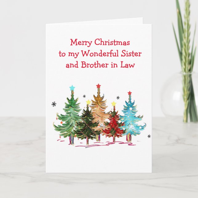 Tarjeta Sister and Brother in Law Christmas Greeting Card (Anverso)