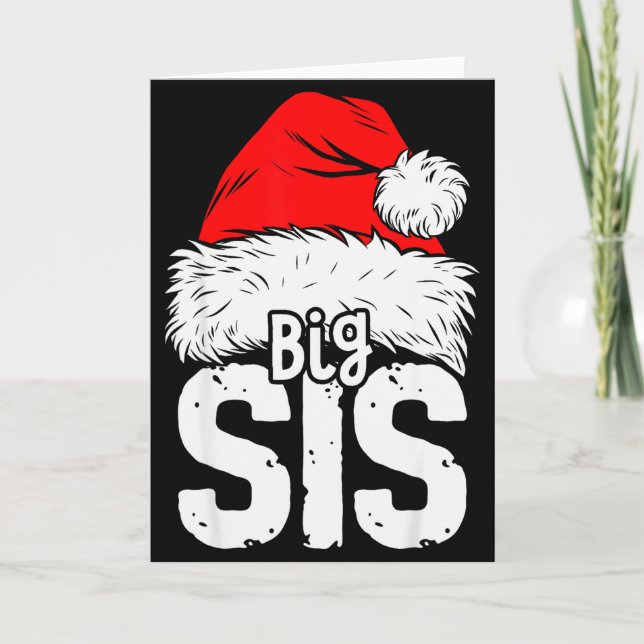 Tarjeta Sister Big Santa Christmas Family Matching Pyjamas (Anverso)