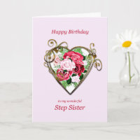 Sister Birthday Antique Pintado Rosas