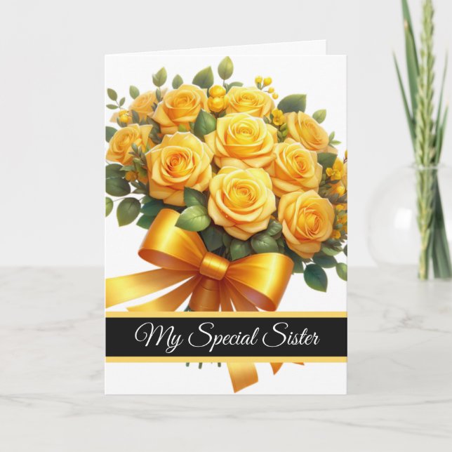 Tarjeta Sister Birthday Card (Anverso)