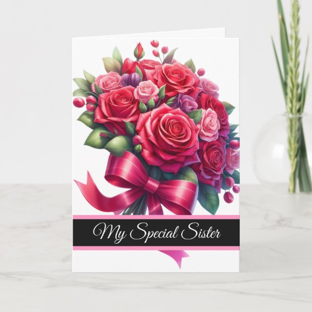 Tarjeta Sister Birthday Card (Anverso)