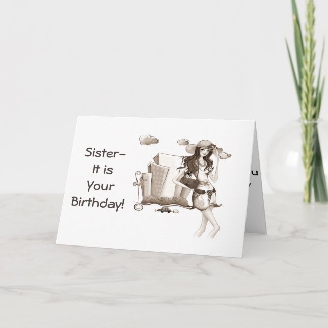 TARJETA SISTER-DO ALL YOU LOVE TO DO ON YOUR BIRTHDAY (Anverso)