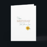 Tarjeta Sister-In-Law Birthday Sunflower<br><div class="desc">Tarjeta de cumpleaños feliz con foto de un girasol y fuente de escritura limpia y moderna. También señala la relación familiar que normalmente no se encuentra en las tarjetas: Sister en Derecho paso.</div>
