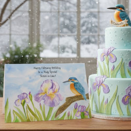 Tarjeta Sister-in-Law Happy February Birthday Kingfisher