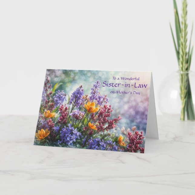 Tarjeta Sister in Law Happy Mothers Day Inspirational  (Anverso)