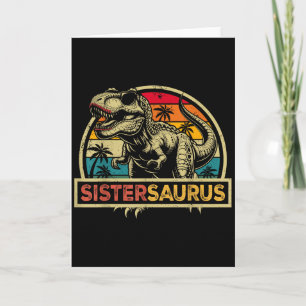 Tarjeta Sistersaurus T Rex Dinosaur Hermana Saurus Familia