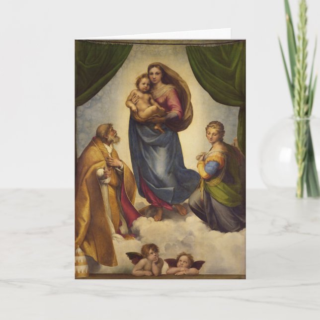 Tarjeta Sistina Madonna por Rapahel (Anverso)