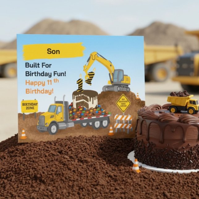 Tarjeta Sitio de construcción del 11 cumpleaños (Subido por el creador)