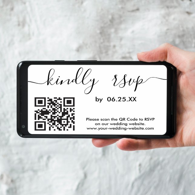 Tarjeta Sitio web de RSVP de boda moderna en línea con cód (Subido por el creador)