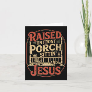 Tarjeta Sittin Porch Delantero y amp; Jesus Christian Coun